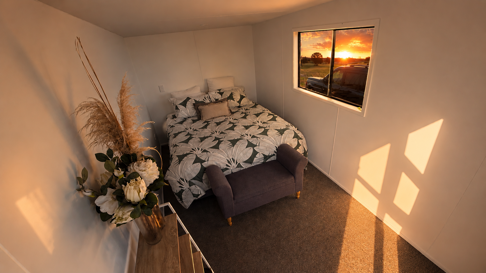 Cabin used as a comfortable sleepout